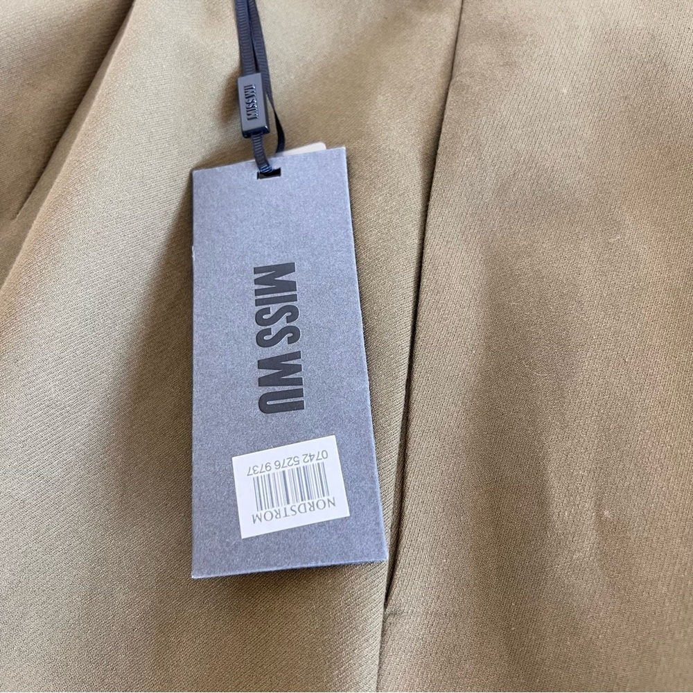 Jason Wu Miss Wu Women’s Olive Green Pleated Belted‎ Mini Skirt - Picture 12 of 16